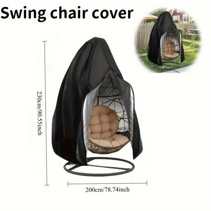 Waterproof Heavy-Duty Patio Egg Chair Cover – Hanging Cocoon Swing Chair Protector for Single/Double Seat