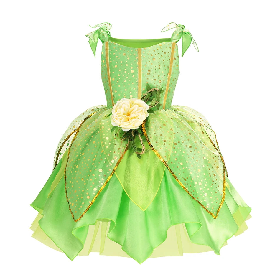 TinkerBell Fairy Costume – Girls Halloween Fancy Dress