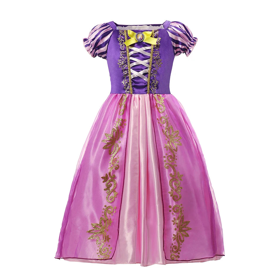 Ice Princess Girls Dress – Kids Cosplay Costume for Halloween & Birthday Party