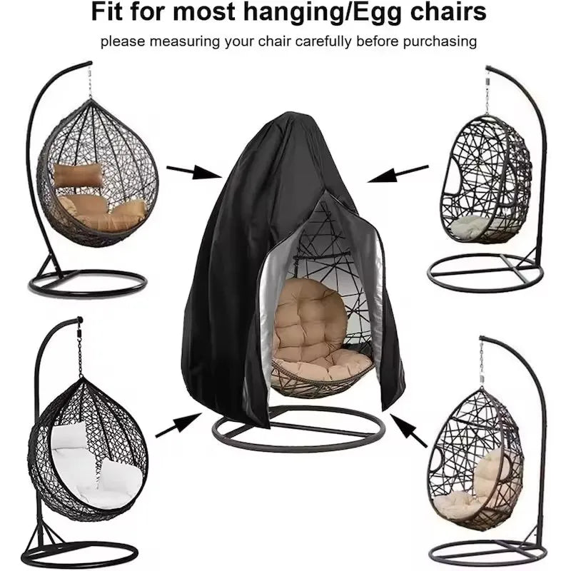 Waterproof Heavy-Duty Patio Egg Chair Cover – Hanging Cocoon Swing Chair Protector for Single/Double Seat
