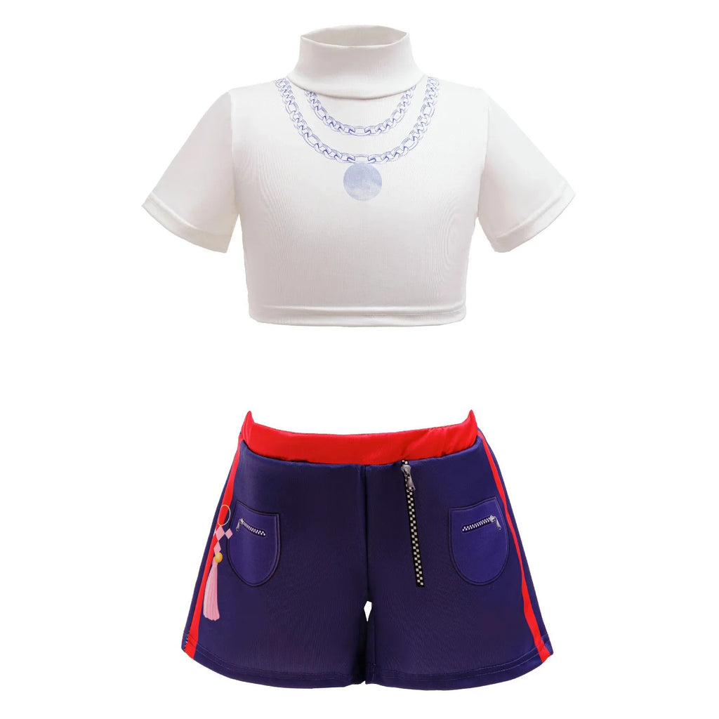 Girls Hip Hop Dance Outfit Set – Crop Top, Jacket, Skirt & Shorts Kids Jazz Stage Costume