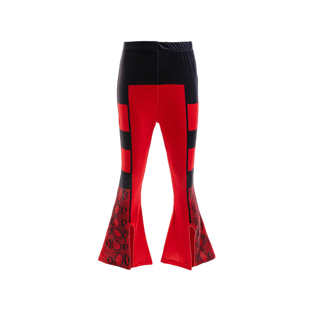 Kids Rock Star Costume 3-Piece Set, Red & Black Punk Rockstar Outfit for Halloween, Cosplay & Costume Parties
