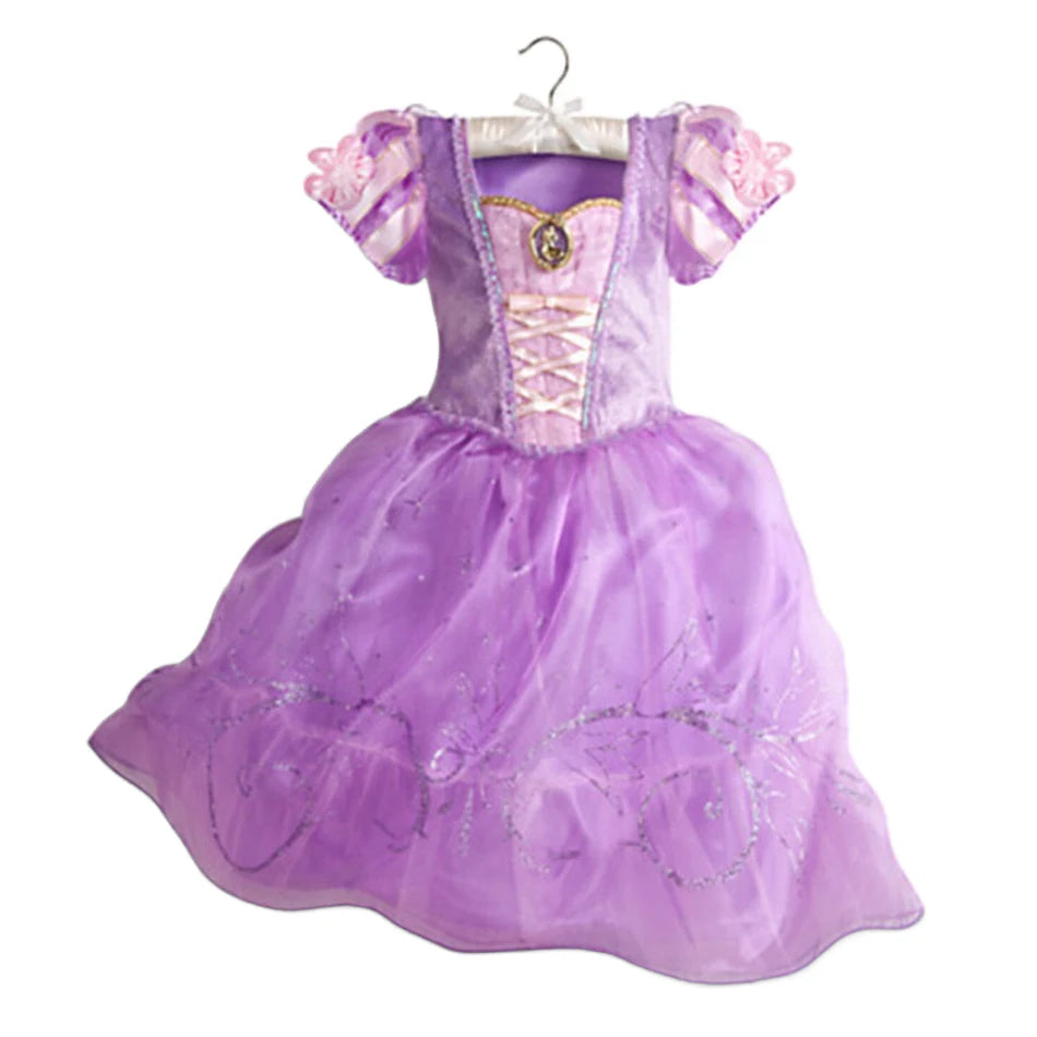 Ice Princess Girls Dress – Kids Cosplay Costume for Halloween & Birthday Party