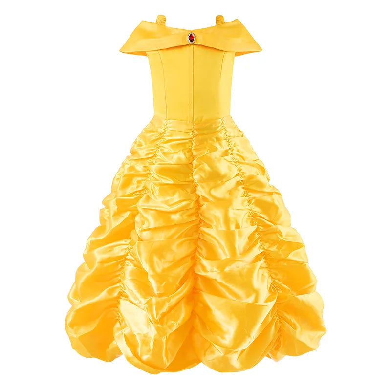 Ice Princess Girls Dress – Kids Cosplay Costume for Halloween & Birthday Party