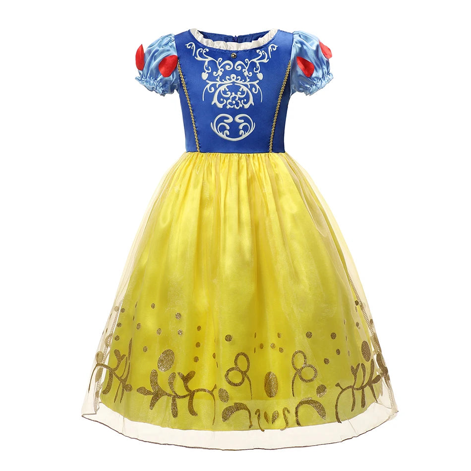 Ice Princess Girls Dress – Kids Cosplay Costume for Halloween & Birthday Party