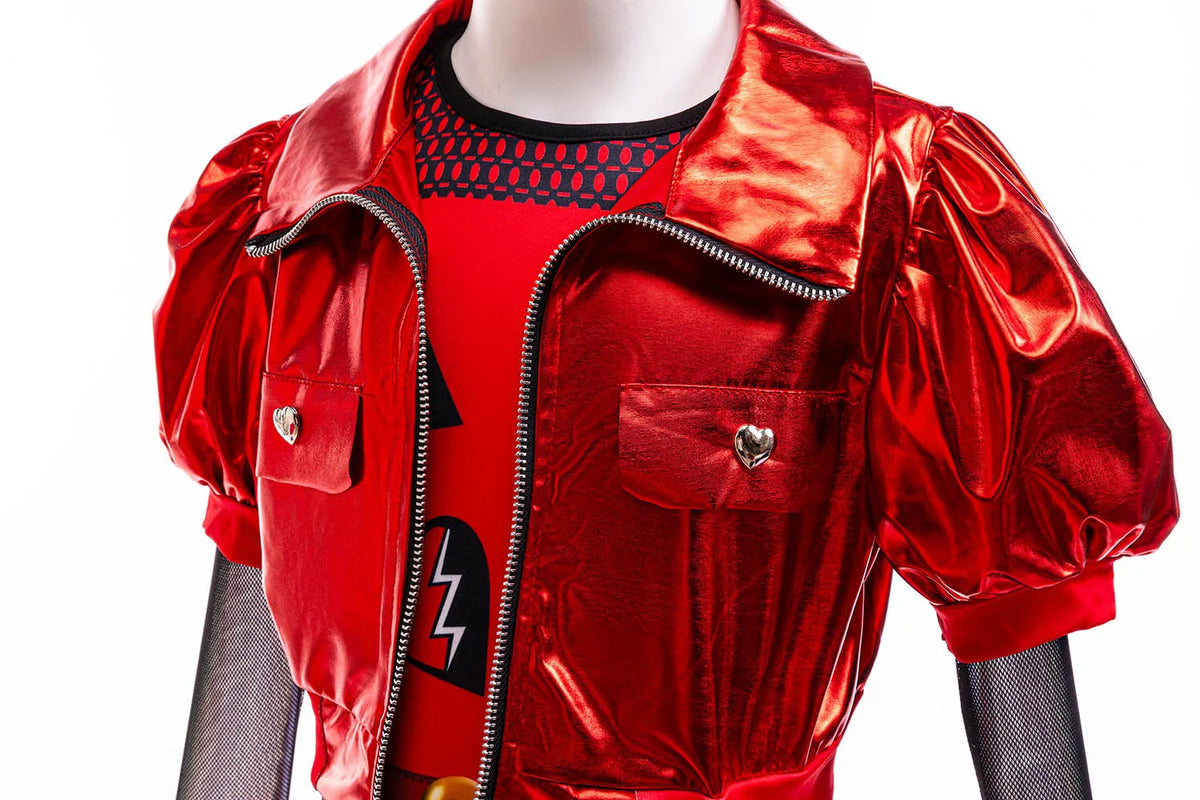 Kids Rock Star Costume 3-Piece Set, Red & Black Punk Rockstar Outfit for Halloween, Cosplay & Costume Parties