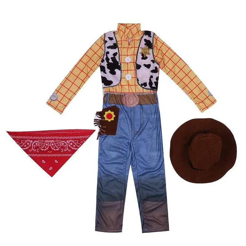 Children's Denim Anime Character Costume – Toddler Halloween Party Outfit for Boys & Girls