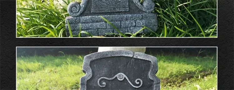 4Pcs Halloween Foam RIP Tombstones – Graveyard Skeleton Decor for Haunted House, Yard & Outdoor Party