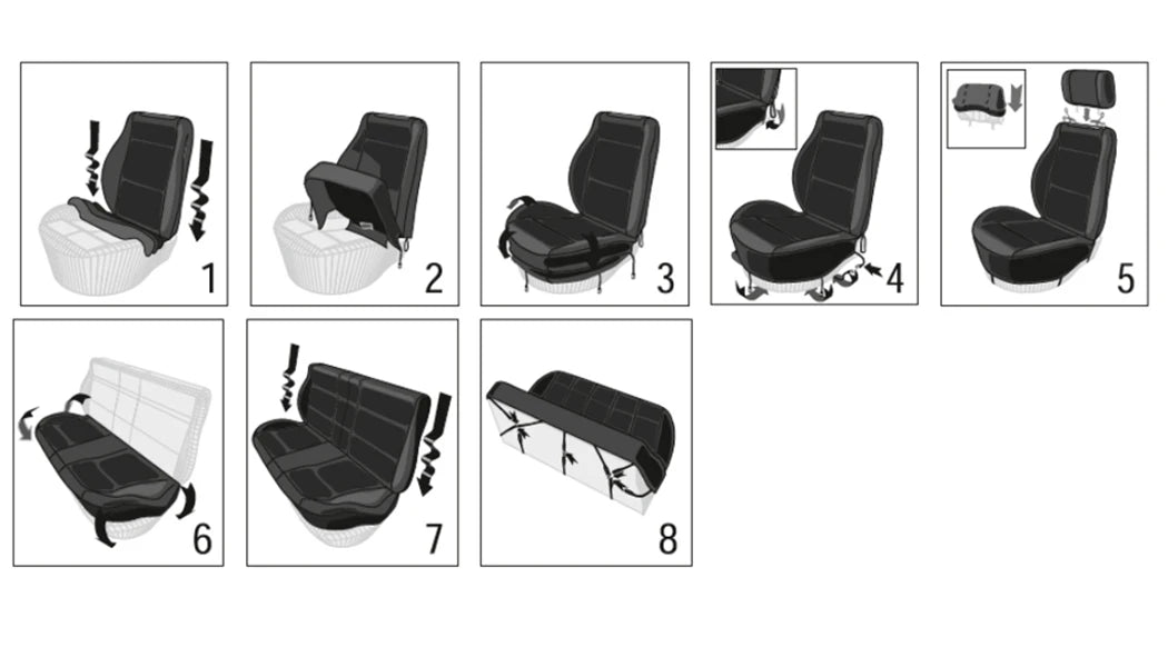 Universal Car Seat Covers – Full Set, Fits Most Cars, SUVs & Trucks