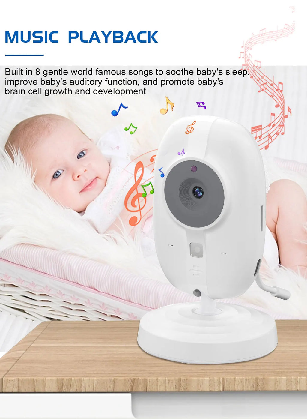 Cdycam Wireless Video Baby Monitor – 3.5" Screen with Night Vision, Temperature Sensor & 2-Way Audio