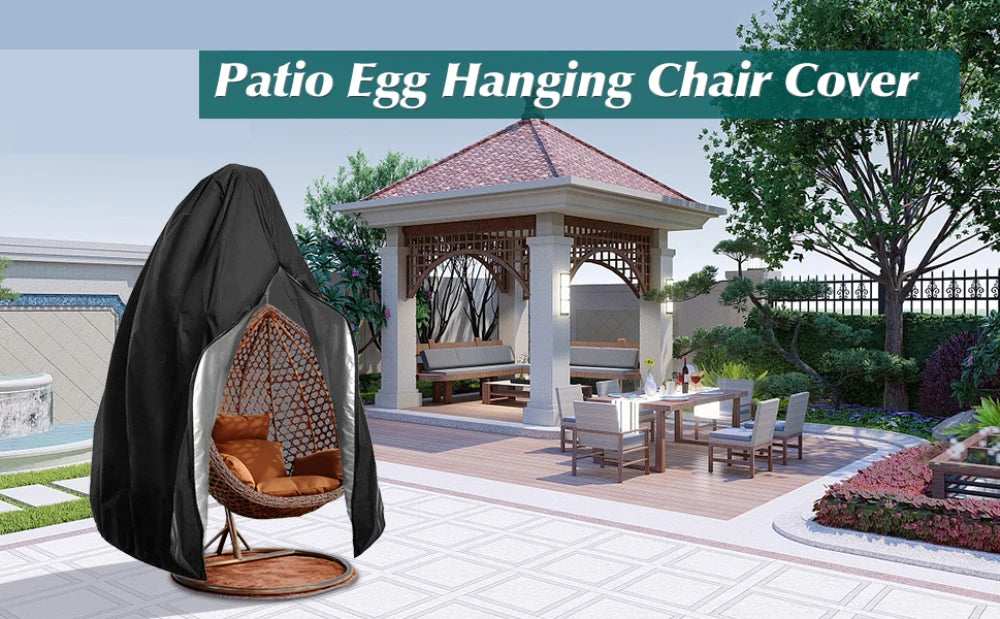 Waterproof Heavy-Duty Patio Egg Chair Cover – Hanging Cocoon Swing Chair Protector for Single/Double Seat