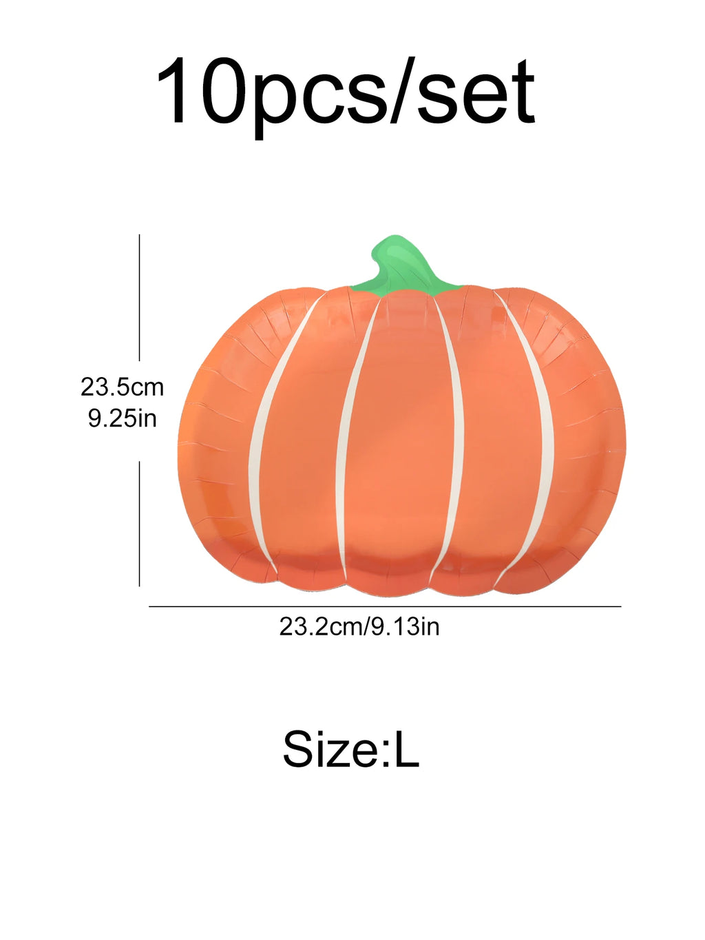 Halloween Disposable Tableware Set – Pumpkin & Ghost Face Paper Plates, Cups & Party Supplies (10-Piece Set, 7"/9")