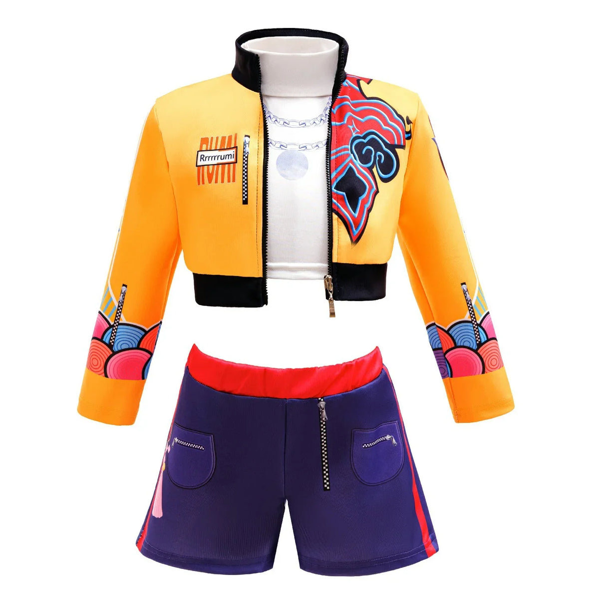 Girls Hip Hop Dance Outfit Set – Crop Top, Jacket, Skirt & Shorts Kids Jazz Stage Costume