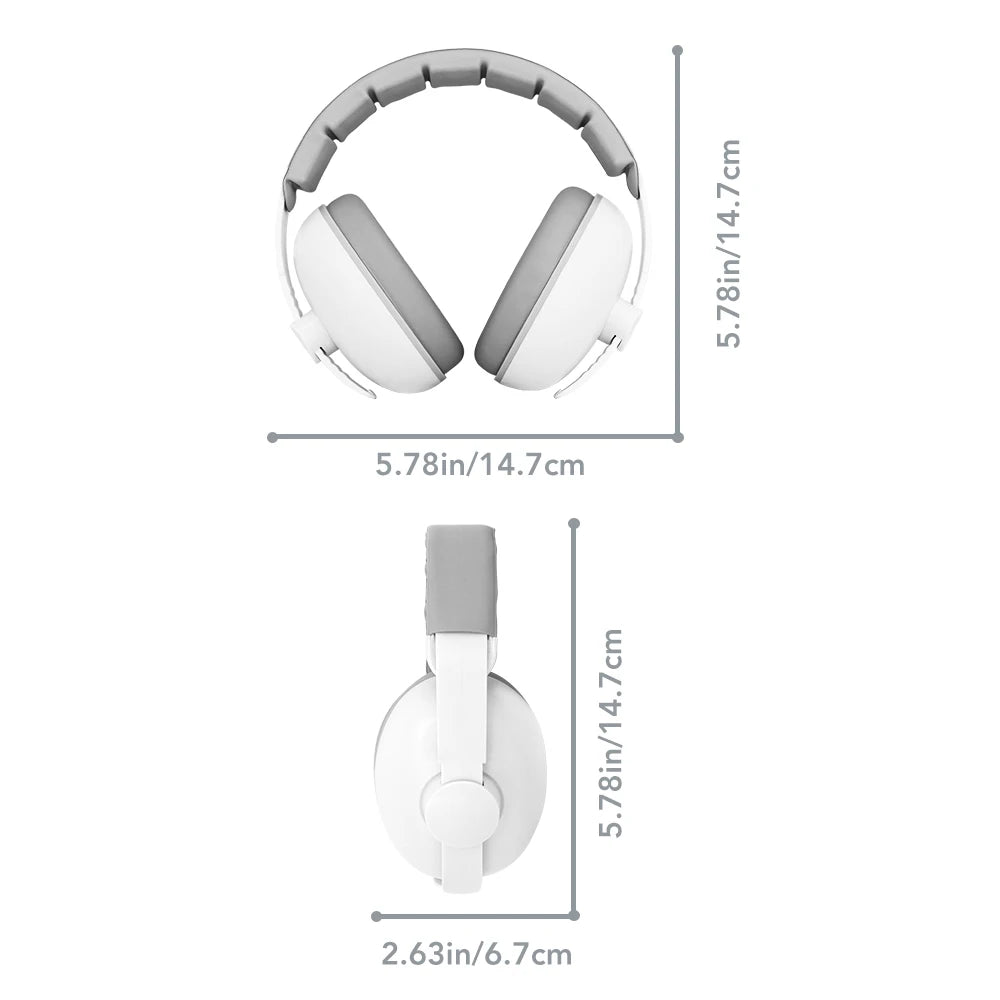 Baby Ear Protection Earmuffs – Anti-Noise Headphones for Sleep & Travel, Stretchable Design