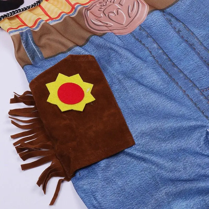 Children's Denim Anime Character Costume – Toddler Halloween Party Outfit for Boys & Girls