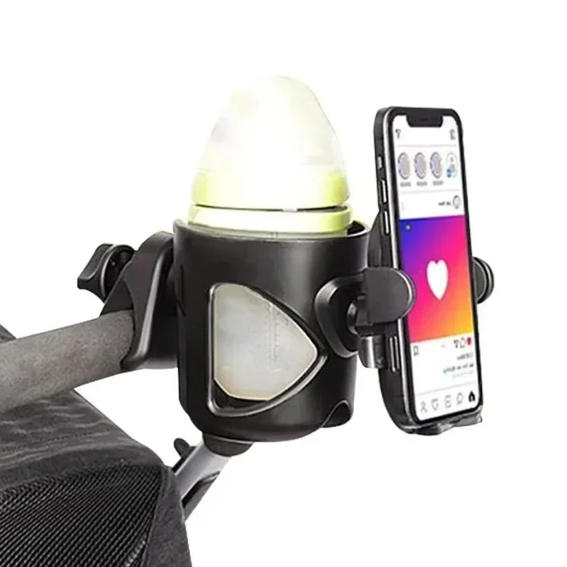 Pram Cup Holder – Anti-Slip Stroller Bottle & Phone Holder for Baby Prams