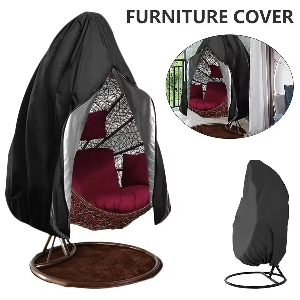 Waterproof Heavy-Duty Patio Egg Chair Cover – Hanging Cocoon Swing Chair Protector for Single/Double Seat