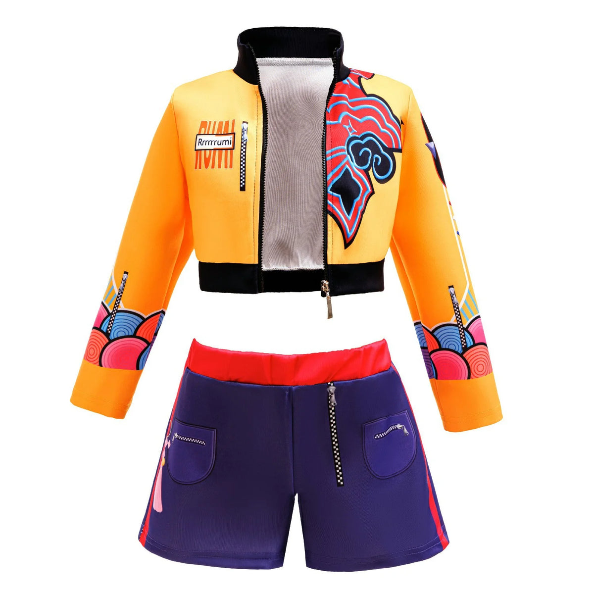 Girls Hip Hop Dance Outfit Set – Crop Top, Jacket, Skirt & Shorts Kids Jazz Stage Costume