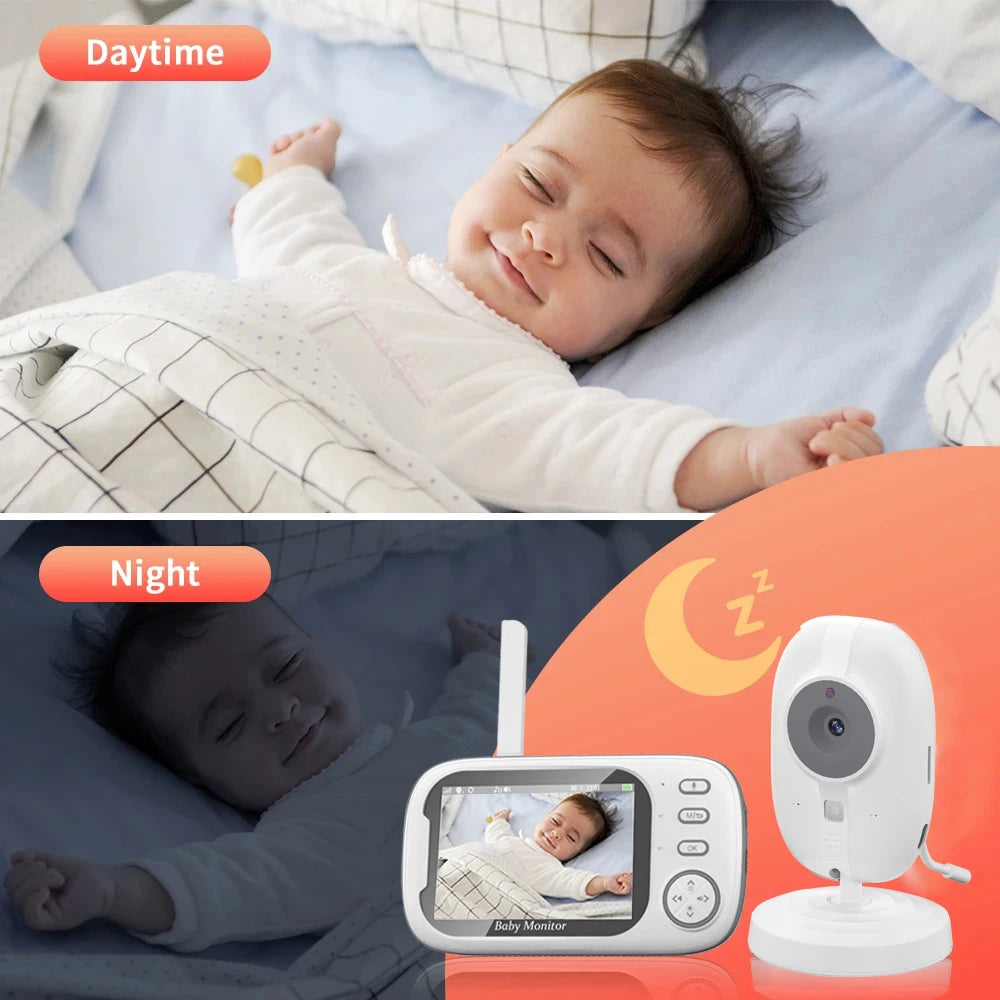 Cdycam Wireless Video Baby Monitor – 3.5" Screen with Night Vision, Temperature Sensor & 2-Way Audio