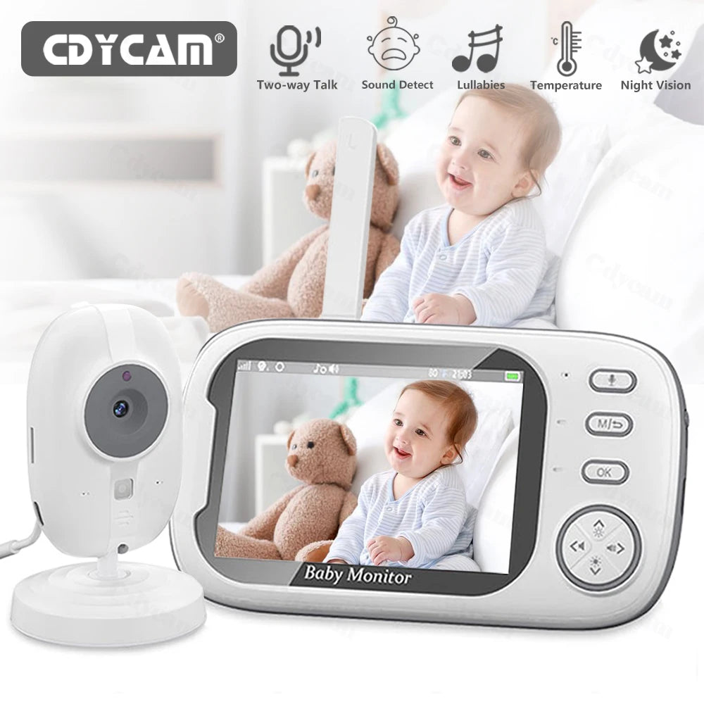 Cdycam Wireless Video Baby Monitor – 3.5" Screen with Night Vision, Temperature Sensor & 2-Way Audio