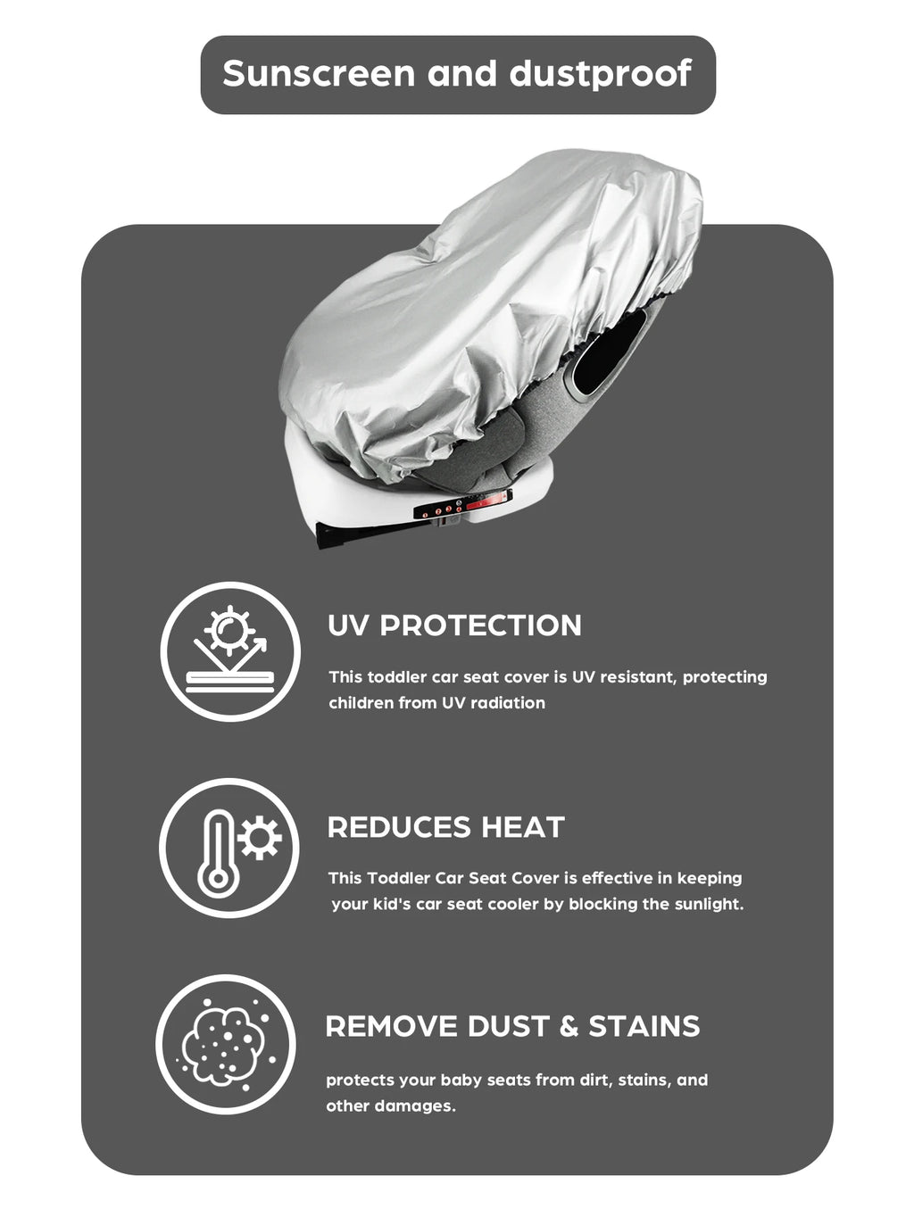 Baby Car Seat Sun Shade Cover – Universal UV Protection Canopy for Car Seats & Strollers