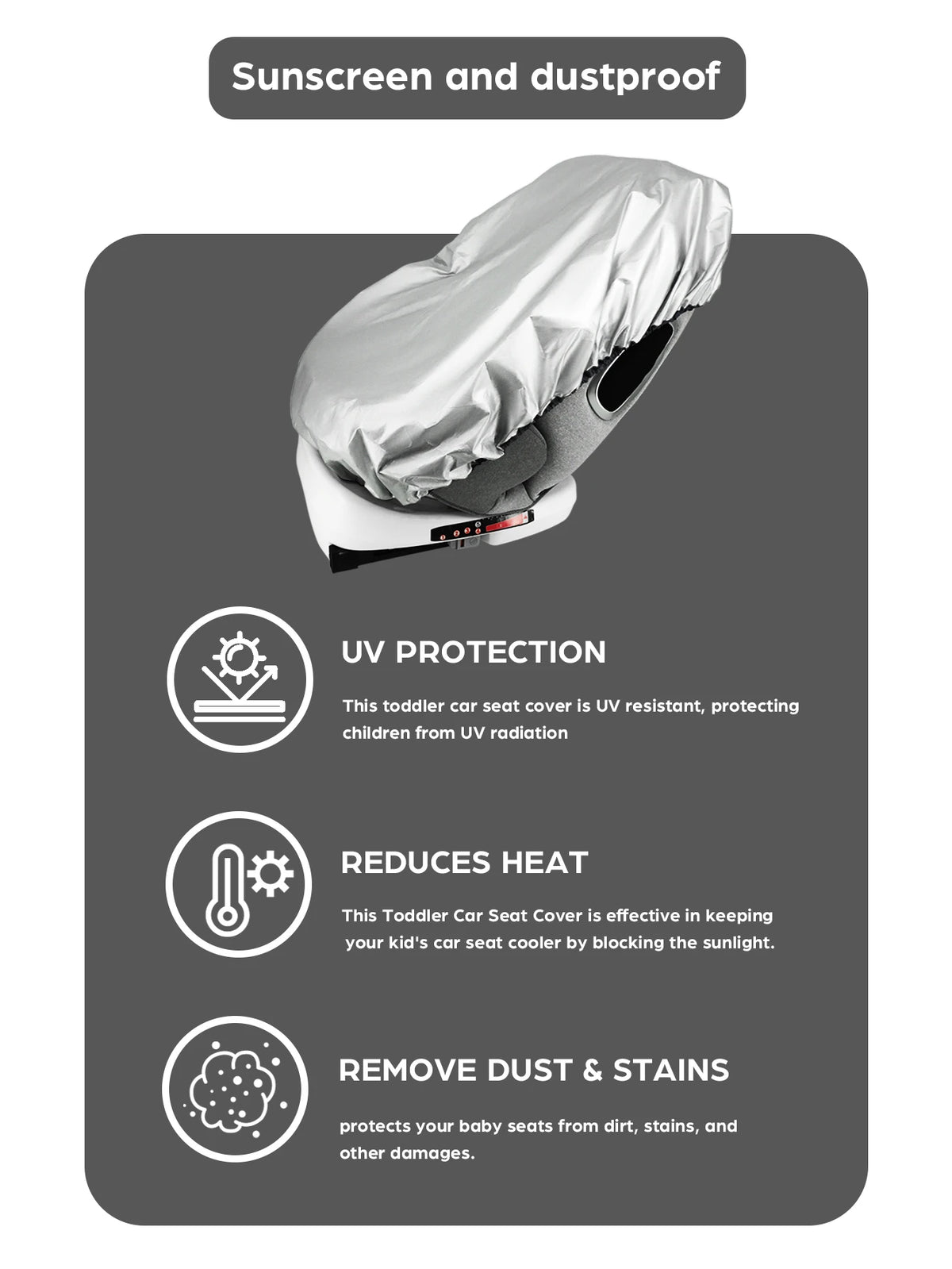 Baby Car Seat Sun Shade Cover – Universal UV Protection Canopy for Car Seats & Strollers