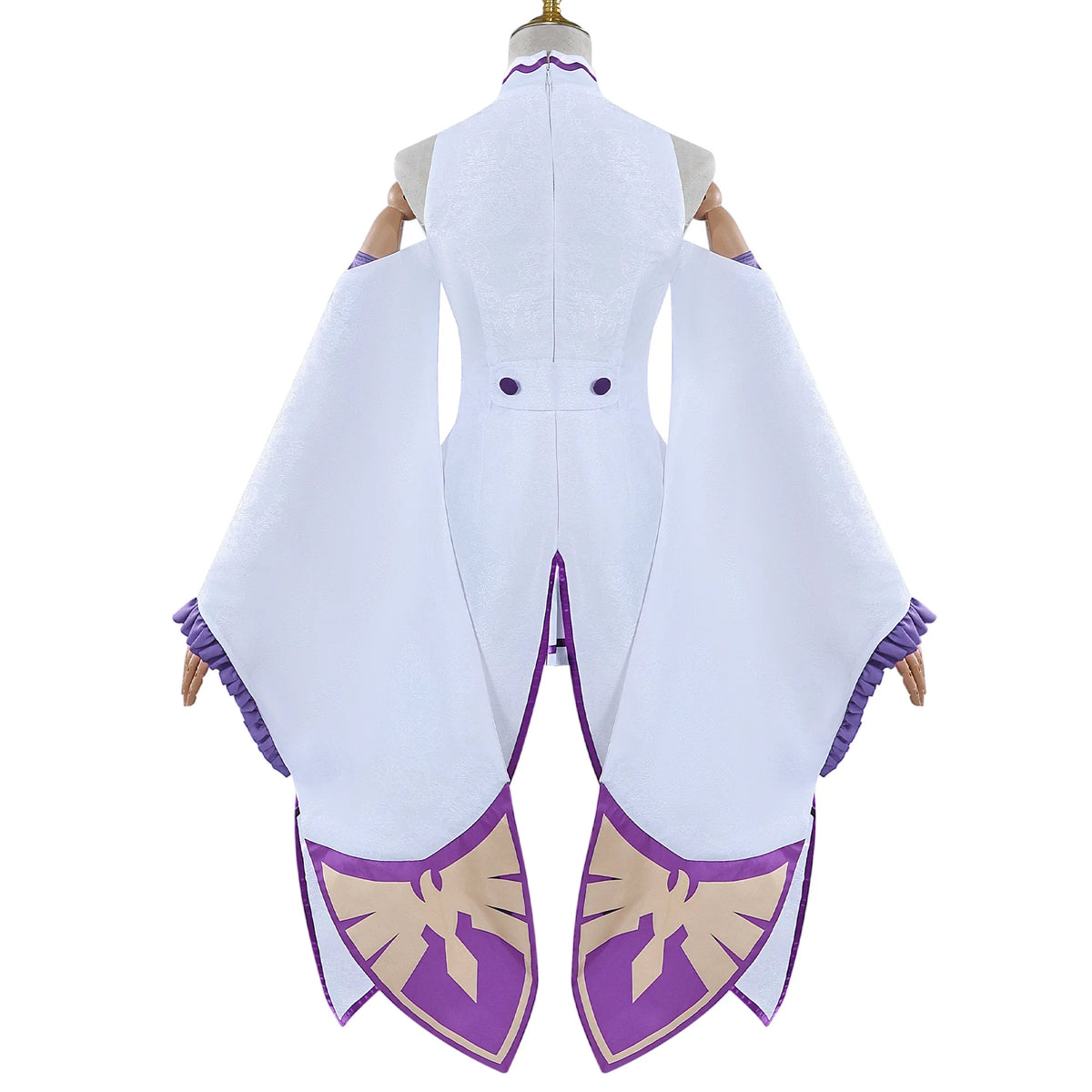 Emilia Inspired Cosplay Costume Set – Cloak, Wig & Maid Uniform Outfit for Women, Halloween & Anime Party