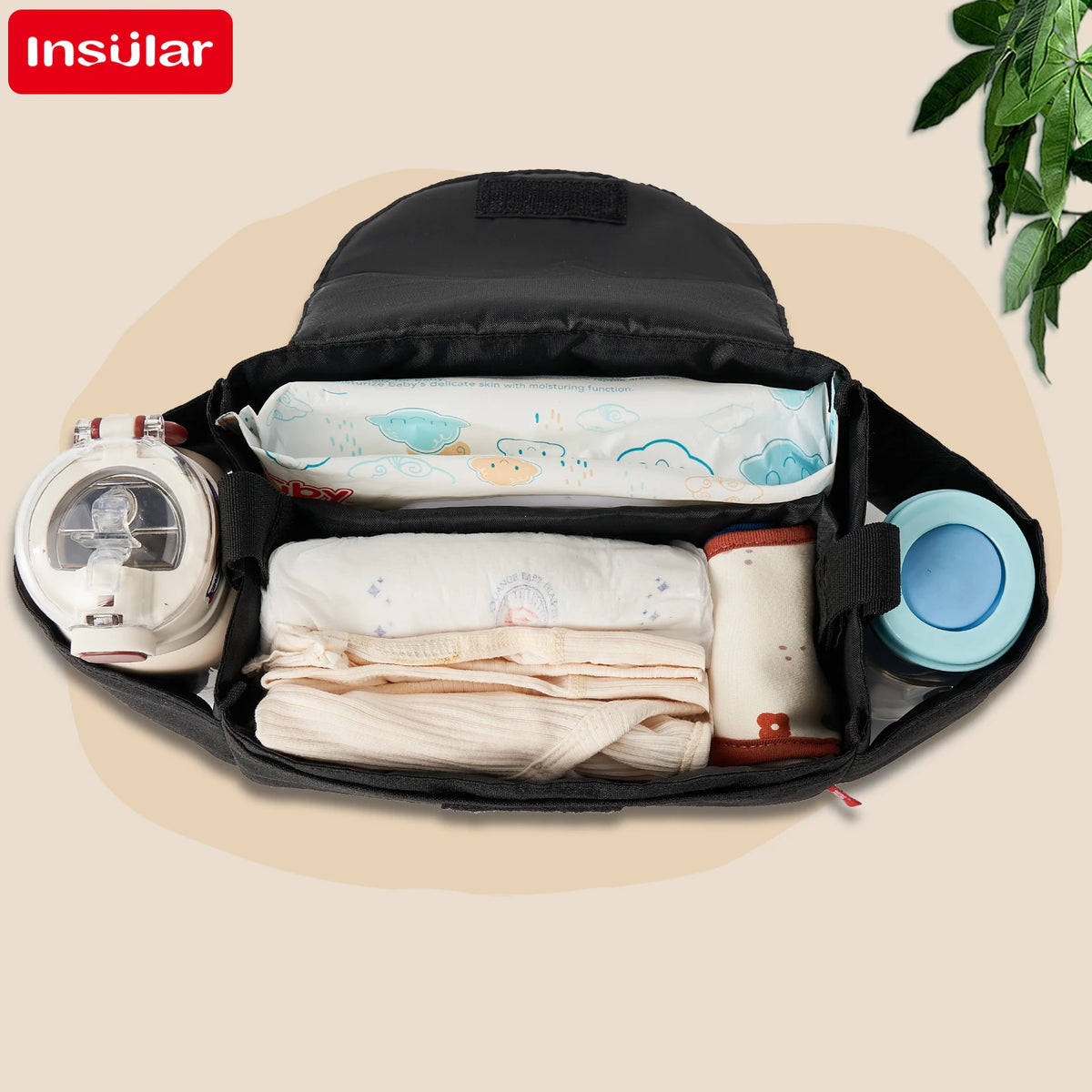 Insulated Diaper Bag – Baby Milk Bottle Insulation Bag, Mommy Storage Bag for Stroller & Baby Care Essentials