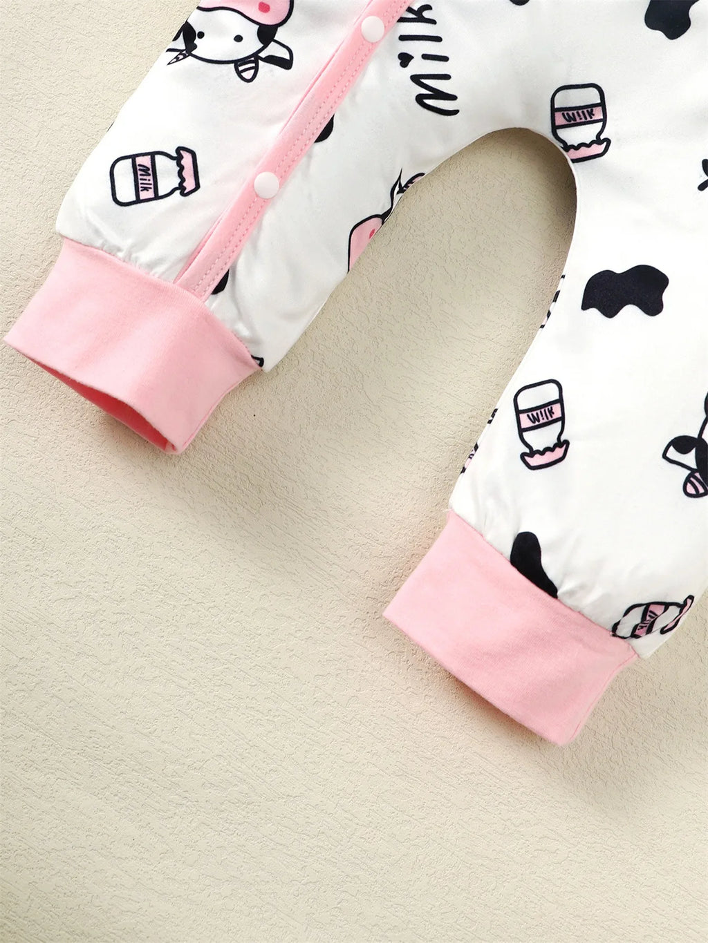 Cow Print Baby Jumpsuit 2Pcs Set with Headband - Halloween & Casual Romper