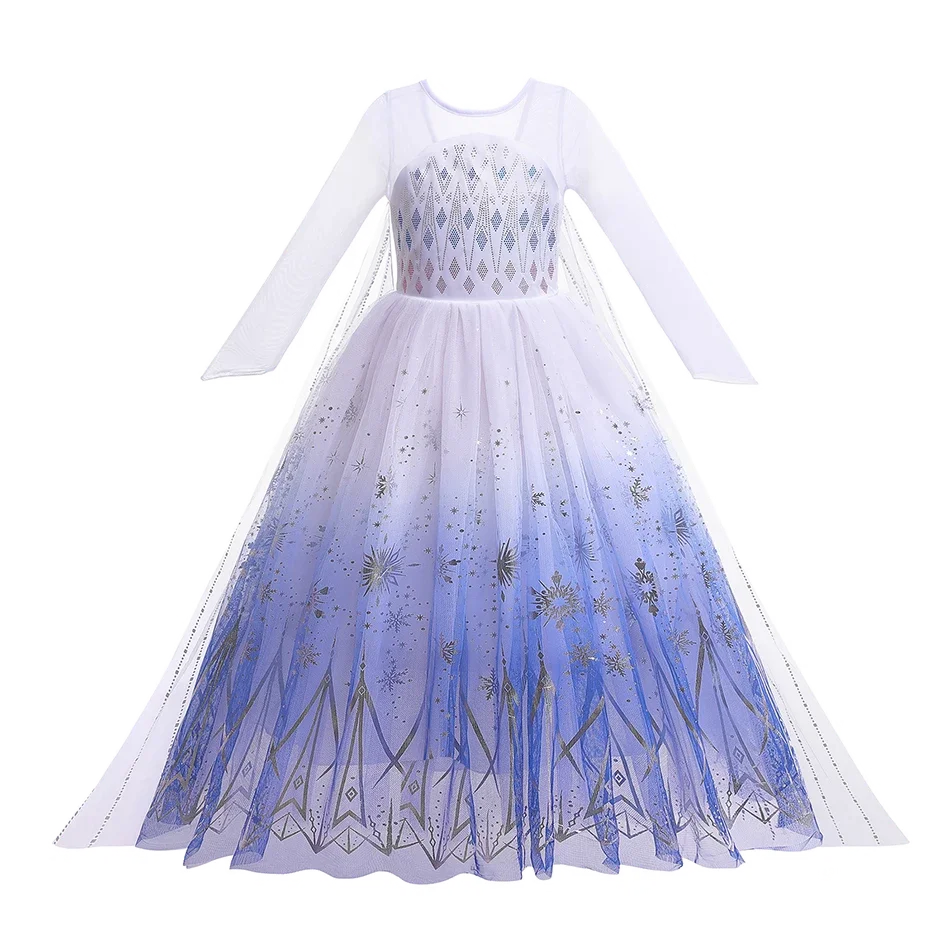 Ice Princess Girls Dress – Kids Cosplay Costume for Halloween & Birthday Party