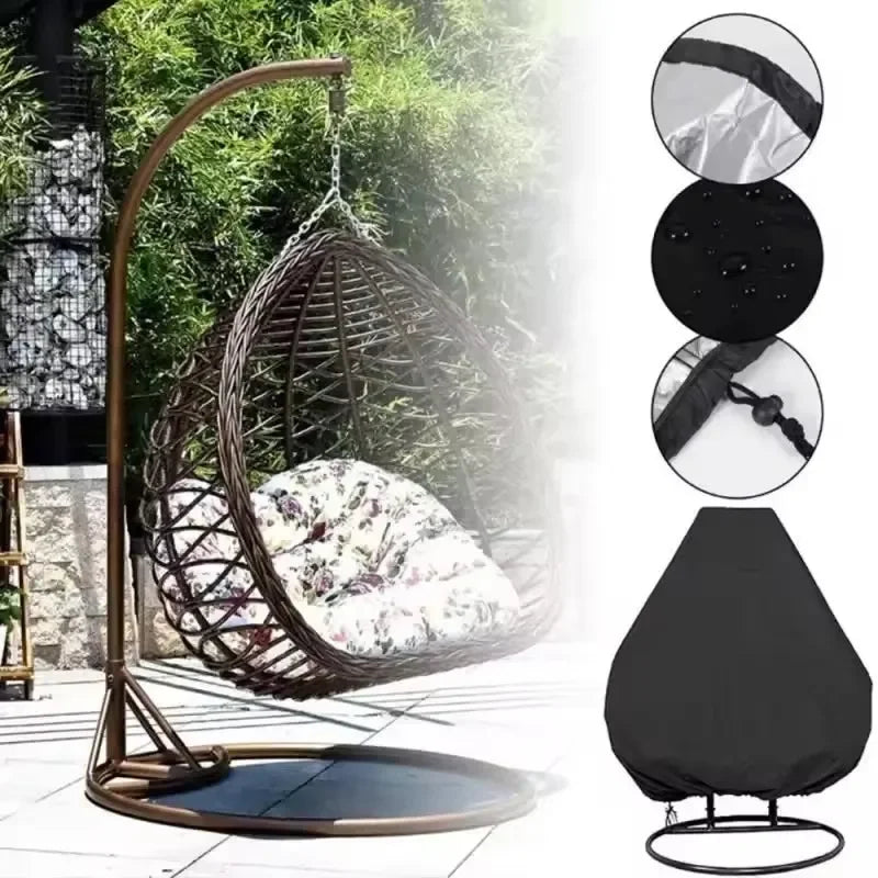 Waterproof Heavy-Duty Patio Egg Chair Cover – Hanging Cocoon Swing Chair Protector for Single/Double Seat