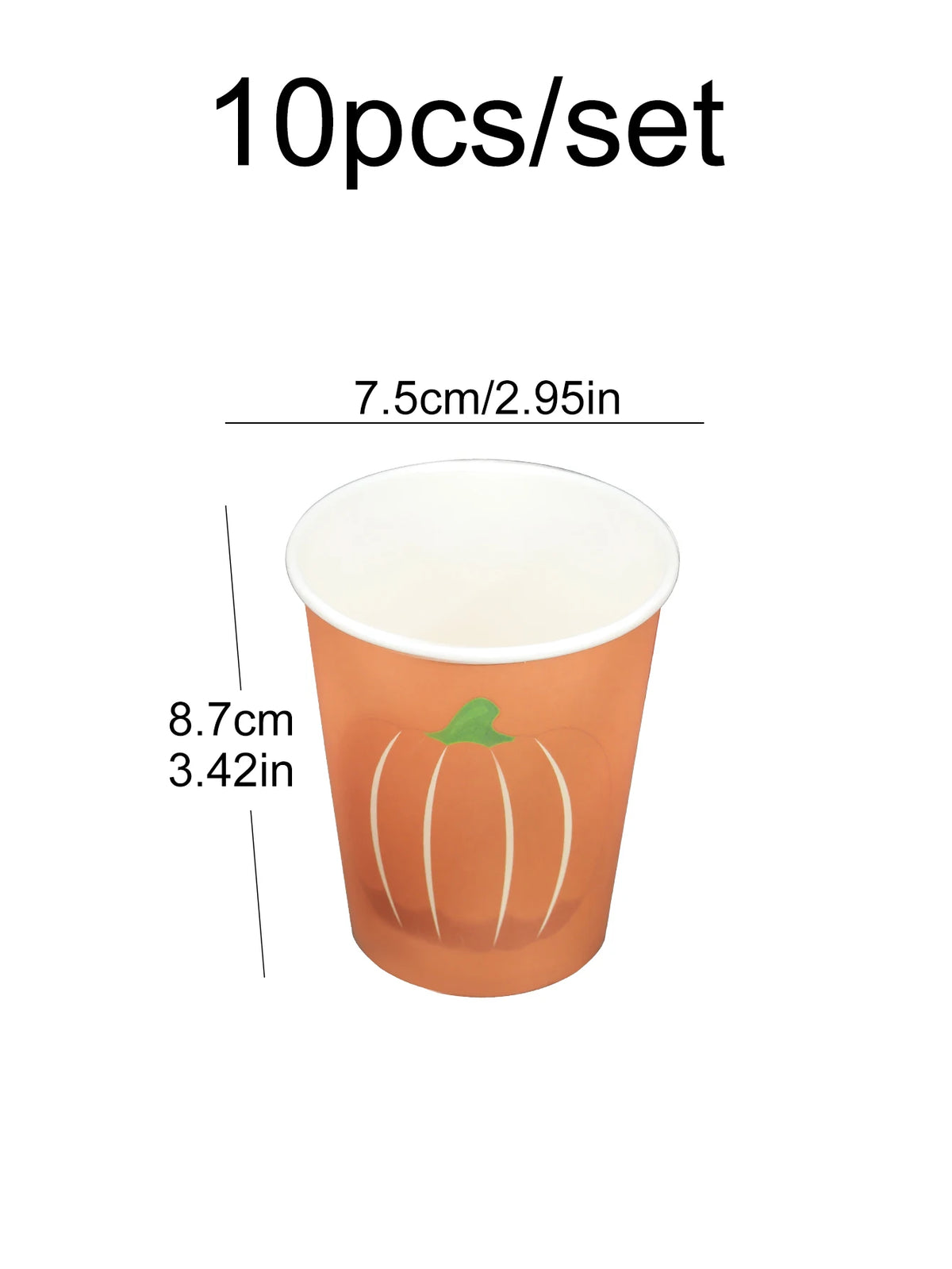 Halloween Disposable Tableware Set – Pumpkin & Ghost Face Paper Plates, Cups & Party Supplies (10-Piece Set, 7"/9")
