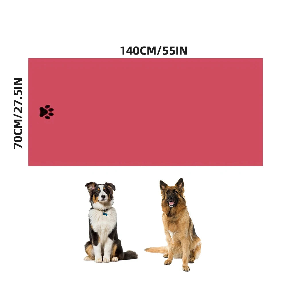 Microfiber Pet Bath Towel – Super Soft Absorbent Embroidered Towel for Dogs & Cats (3 Sizes)