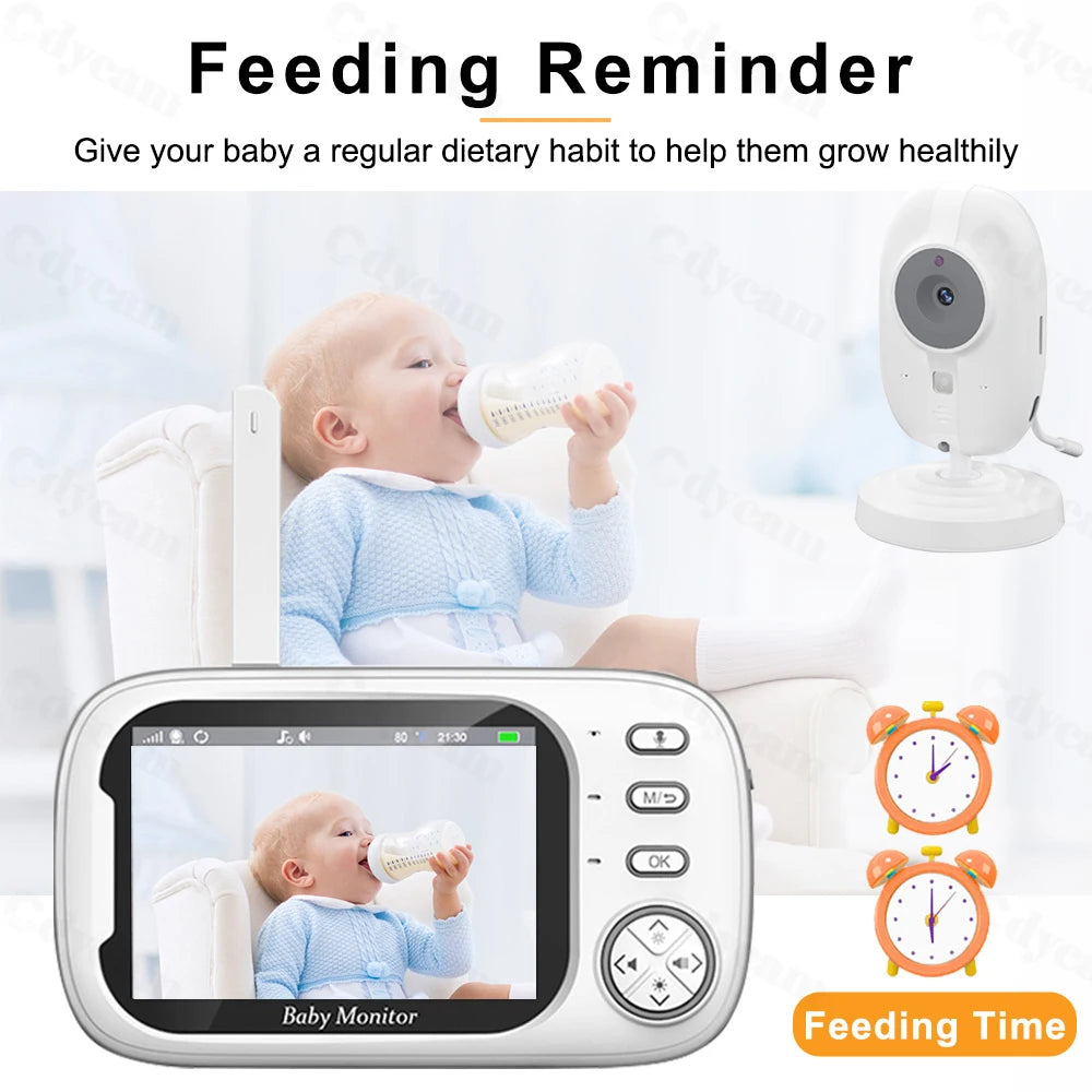 Cdycam Wireless Video Baby Monitor – 3.5" Screen with Night Vision, Temperature Sensor & 2-Way Audio
