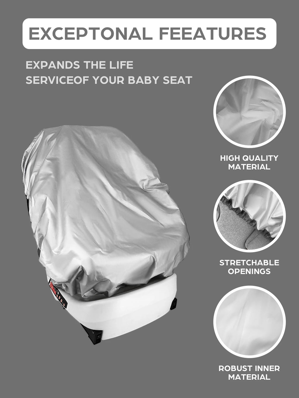 Baby Car Seat Sun Shade Cover – Universal UV Protection Canopy for Car Seats & Strollers