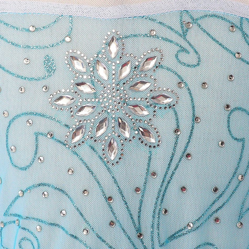 Ice Princess Girls Dress – Kids Cosplay Costume for Halloween & Birthday Party
