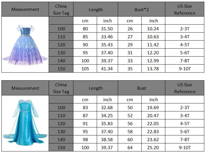 Ice Princess Girls Dress – Kids Cosplay Costume for Halloween & Birthday Party