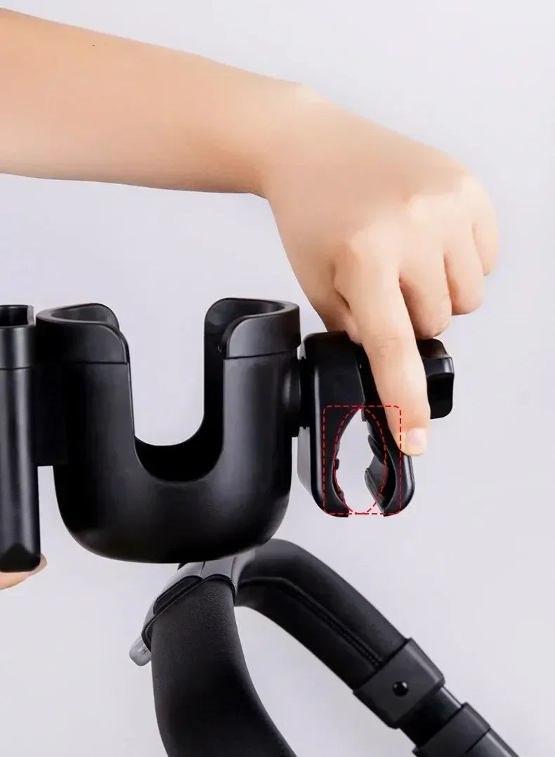 Pram Cup Holder – Anti-Slip Stroller Bottle & Phone Holder for Baby Prams