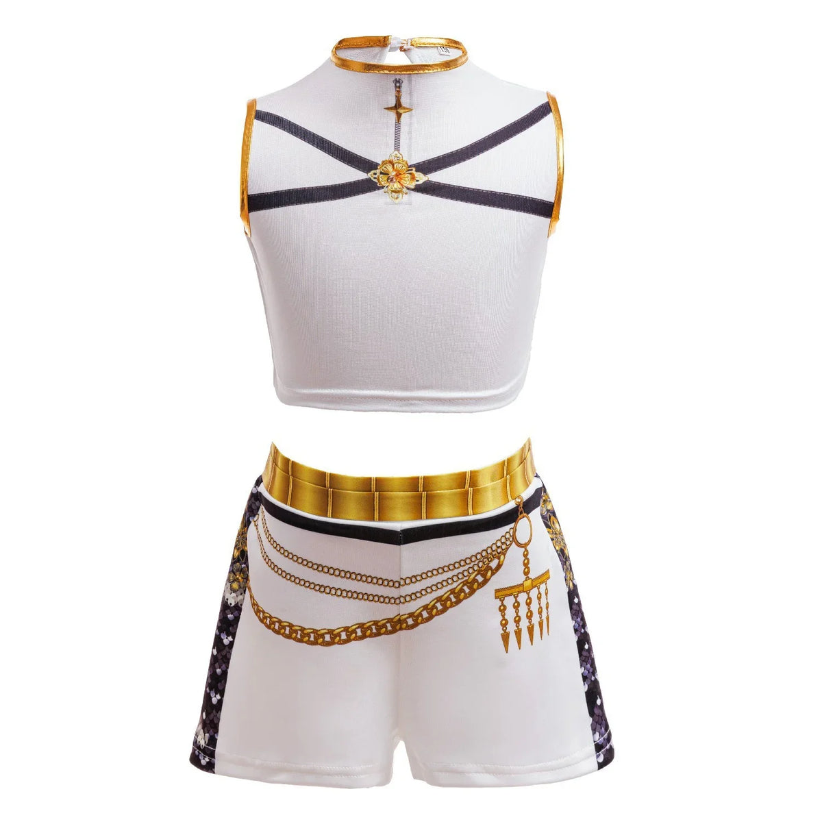 Girls Hip Hop Dance Outfit Set – Crop Top, Jacket, Skirt & Shorts Kids Jazz Stage Costume