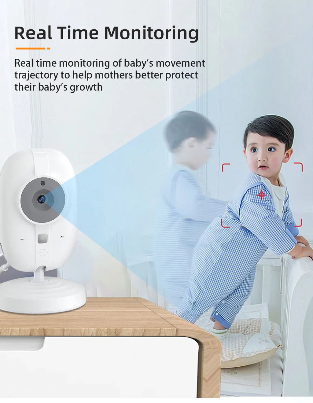 Cdycam Wireless Video Baby Monitor – 3.5" Screen with Night Vision, Temperature Sensor & 2-Way Audio