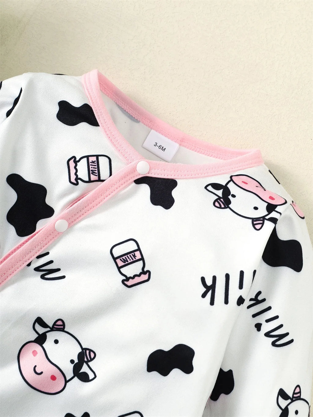 Cow Print Baby Jumpsuit 2Pcs Set with Headband - Halloween & Casual Romper
