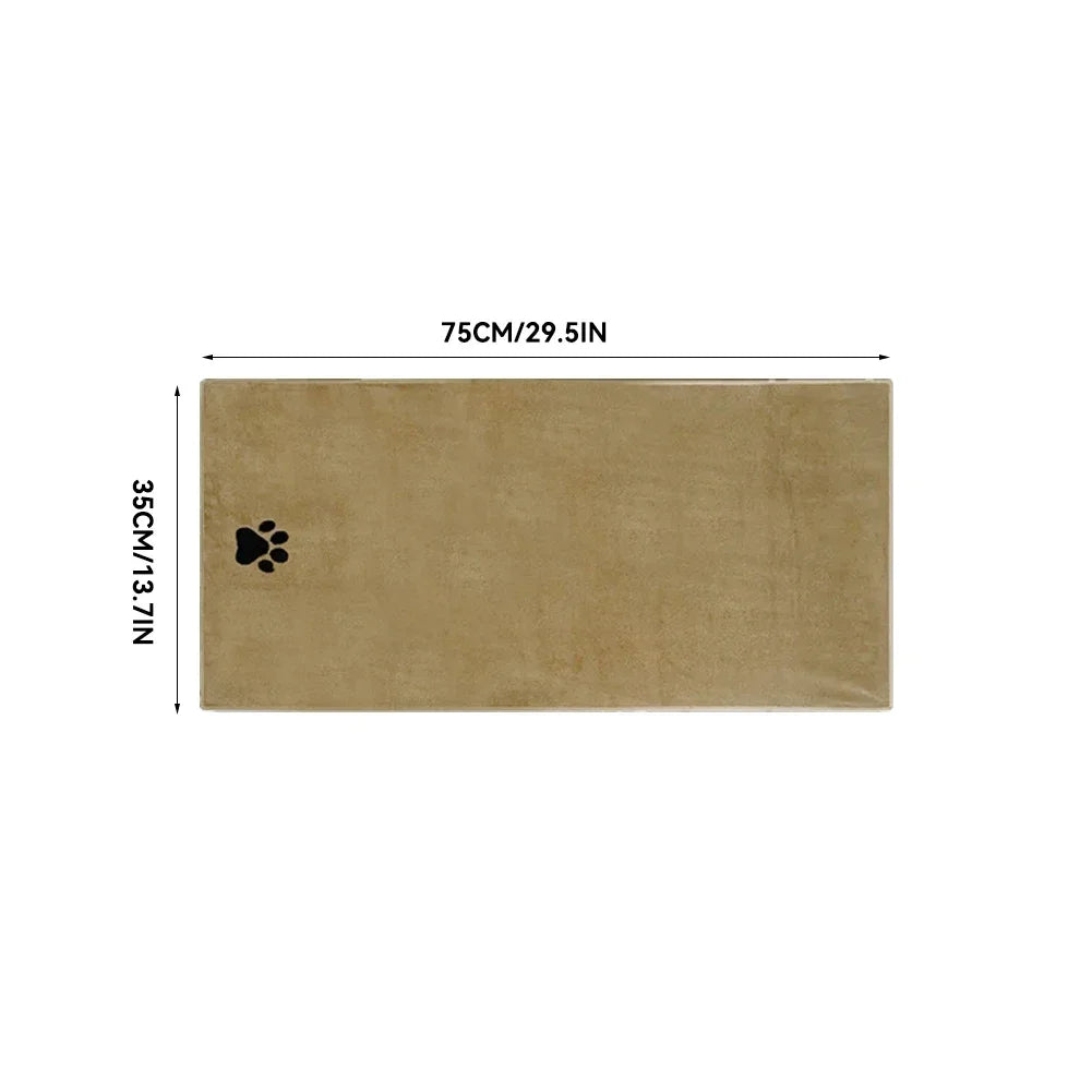 Microfiber Pet Bath Towel – Super Soft Absorbent Embroidered Towel for Dogs & Cats (3 Sizes)