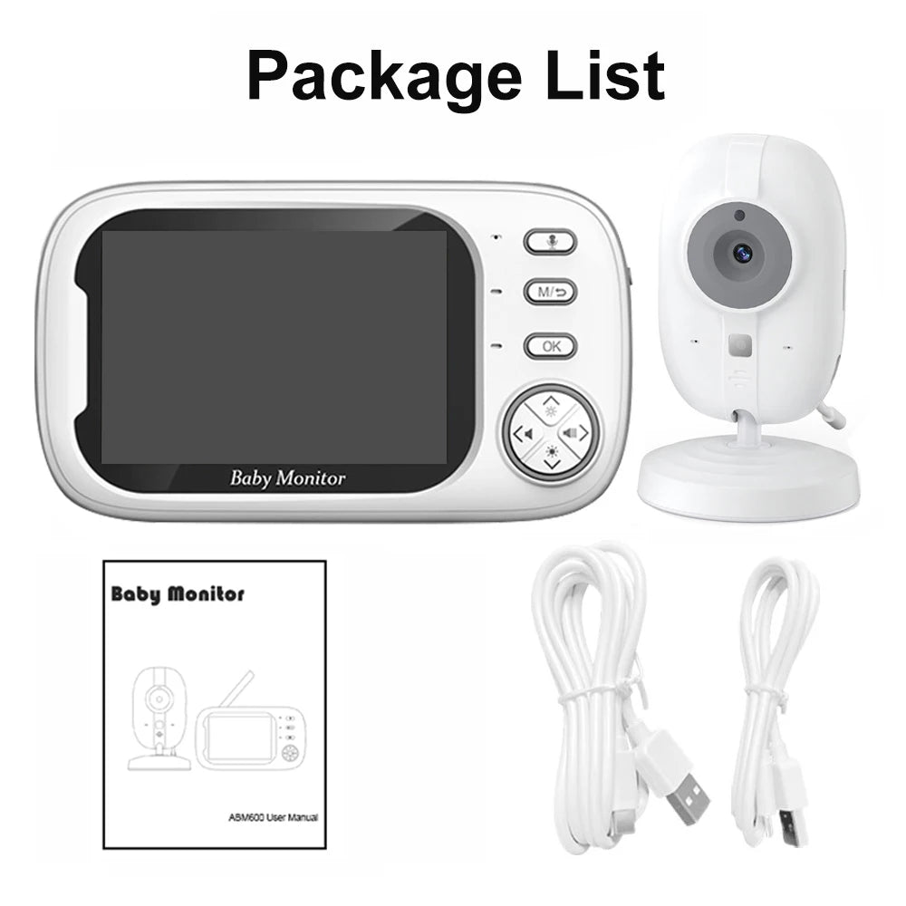 Cdycam Wireless Video Baby Monitor – 3.5" Screen with Night Vision, Temperature Sensor & 2-Way Audio