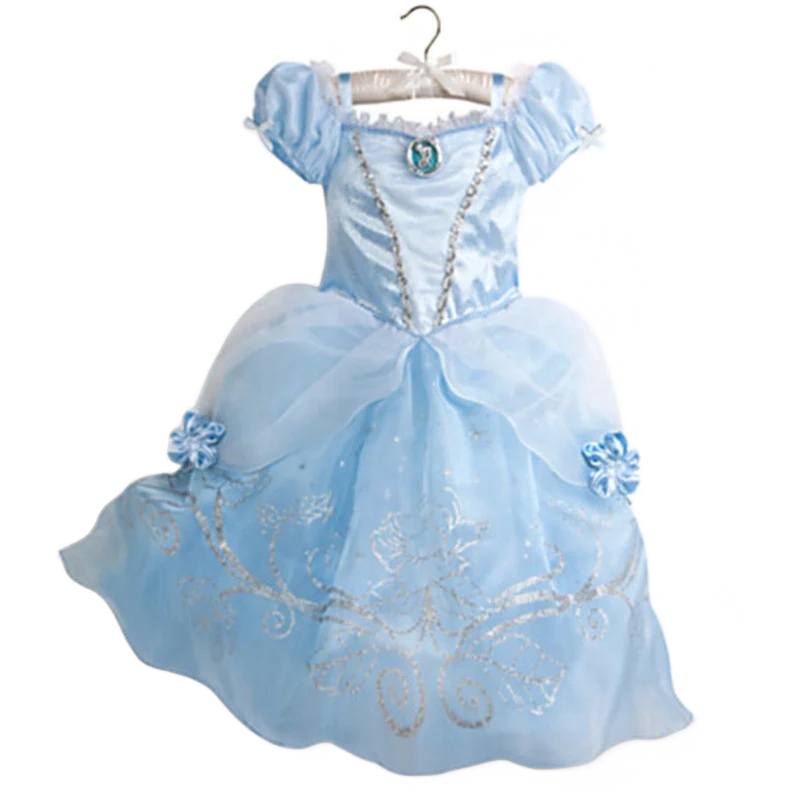 Ice Princess Girls Dress – Kids Cosplay Costume for Halloween & Birthday Party