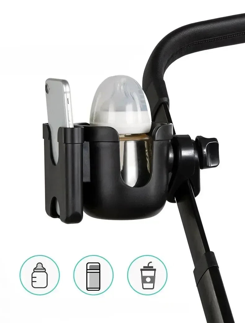 Pram Cup Holder – Anti-Slip Stroller Bottle & Phone Holder for Baby Prams