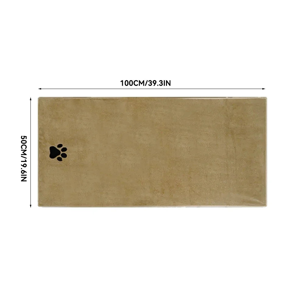 Microfiber Pet Bath Towel – Super Soft Absorbent Embroidered Towel for Dogs & Cats (3 Sizes)